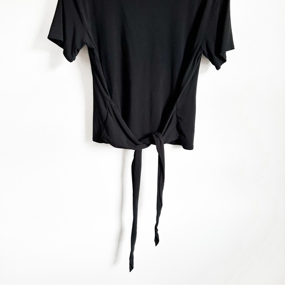 1. State Black Tie Front V Neck Tee Shirt sz XS - Picture 6 of 9